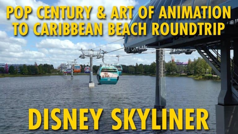 Disney Skyliner Pop Century & Art of Animation to Caribbean Beach Roundtrip POV