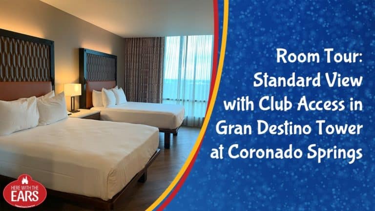 Room Tour of Disney's Coronado Springs Resort Standard View with Club Access in Gran Destino Tower