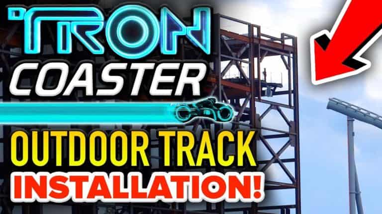 TRON Coaster TRACK INSTALLATION Nears Completion! - Disney News