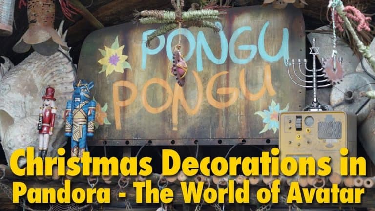 Christmas Decorations at Pongu Pongu in Pandora - The World of Avatar - Disney's Animal Kingdom