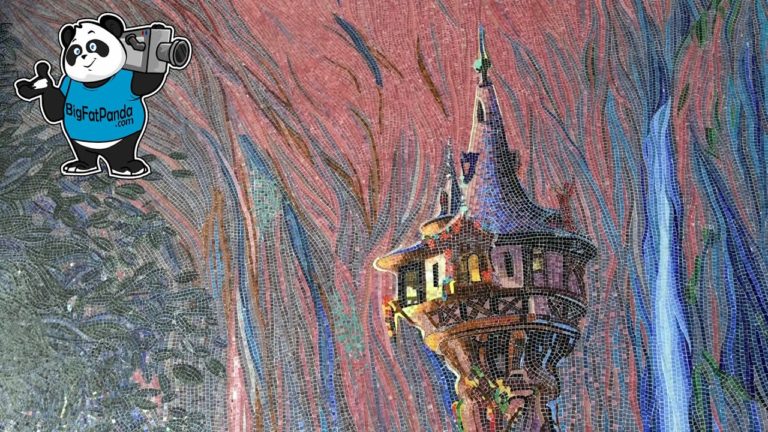 Mosaic Tile Murals of Flight at Disney's Riviera Resort - Tangled & Peter Pan