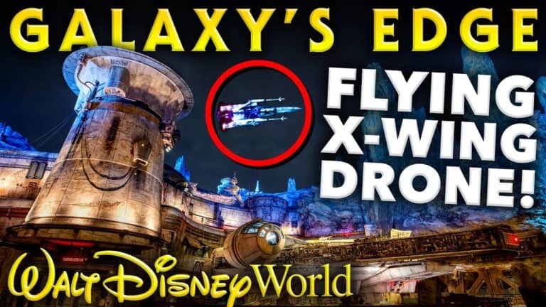 FLYING X-WING DRONES Testing in Star Wars GALAXY'S EDGE!