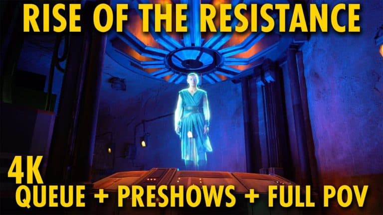Rise of the Resistance Queue, Preshows, and Full Ride POV | Star Wars: Galaxy's Edge