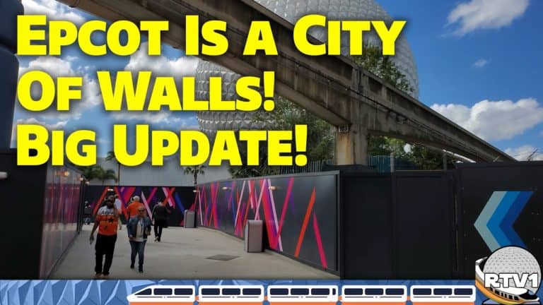 Epcot is a City of Walls! Closed Innoventions Plaza, Tarp Removal, & More
