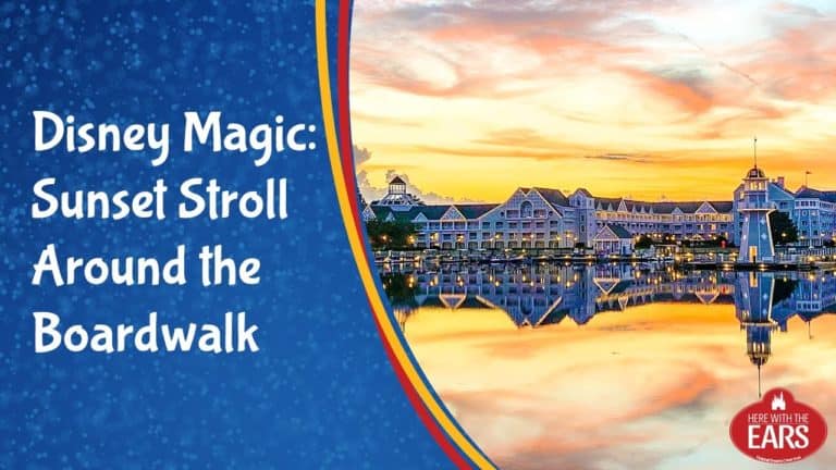 Beautiful Sunset on Disney's Boardwalk Resort Reopening - Here with the Ears | Mouse and Castle