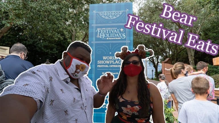 Bear eats around the 2020 Taste of Epcot International Festival of the Holidays